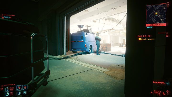 Get your opponent from the side, eliminate him and hide his body in the previous room - Cyberpunk 2077: I Walk the Line walkthrough - Cyberpunk 2077: Act 2 Main missions - Cyberpunk 2077 Guide