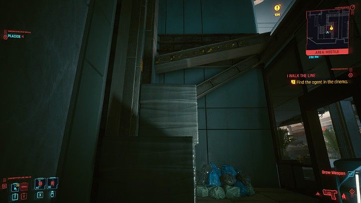 Before you jump up, be aware of the two opponents you will encounter - Cyberpunk 2077: I Walk the Line walkthrough - Cyberpunk 2077: Act 2 Main missions - Cyberpunk 2077 Guide