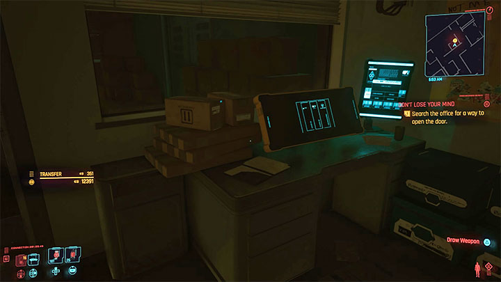 Starting from here, you can focus only on passing through the building or engage in additional exploration - we recommend the latter option because you can get a lot of loot - Cyberpunk 2077: Dont Lose Your Mind walkthrough - Cyberpunk 2077: Exploration Side missions - Cyberpunk 2077 Guide