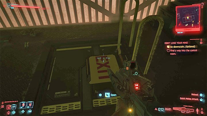 On the metal balcony, another 2 drones are waiting for you - Cyberpunk 2077: Dont Lose Your Mind walkthrough - Cyberpunk 2077: Exploration Side missions - Cyberpunk 2077 Guide