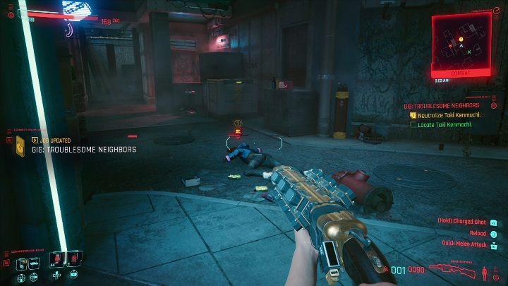 Walkthrough: your task is to get into the alley where Taki Kenmochi is hiding - Cyberpunk 2077: Gun for Hire, Watson - gigs walkthrough, list - Cyberpunk 2077: Watson - Cyberpunk 2077 Guide