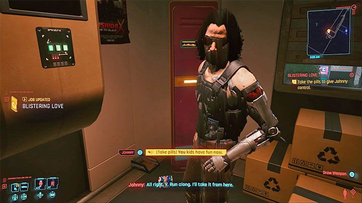 The Blistering Love job requires you to open the door leading to the abandoned location (the door code is 0000) and then reaching the projector room - Cyberpunk 2077: Rogue Amendiares - romance/sex - Cyberpunk 2077: Romances - Cyberpunk 2077 Guide