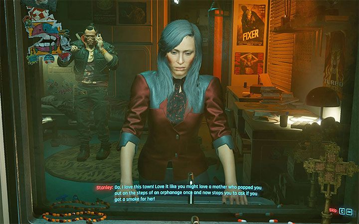 Another way to see your hero is to stand in front of a mirror - Cyberpunk 2077: TPP, looking at V - Cyberpunk 2077: Appendix - Cyberpunk 2077 Guide