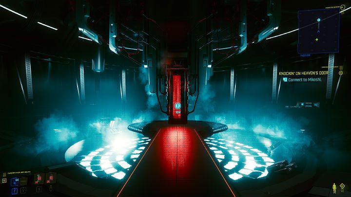 After the fight, take Rogue's weapon (optional), then approach the access point and connect to Mikoshi - Cyberpunk 2077: Knockin on Heavens Door - walkthrough - Cyberpunk 2077: Act 3 - Cyberpunk 2077 Guide