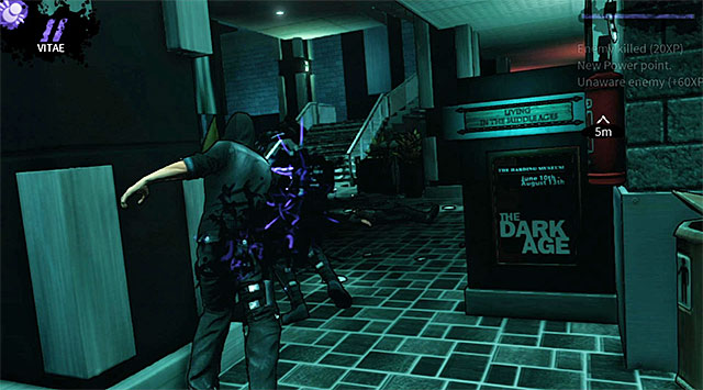 Turn around and start exploring the area located beneath the balconies you were using earlier on - Harding Museum - main hall - Chapter 1 - DARK - Game Guide and Walkthrough