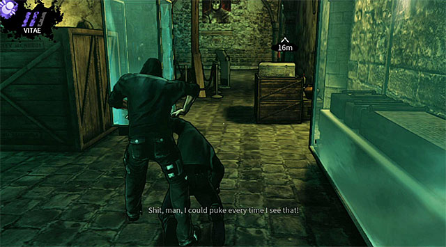 A guard patrolling a side corridor - Harding Museum - catacombs - Chapter 1 - DARK - Game Guide and Walkthrough