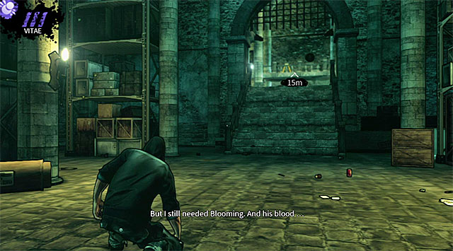 A passageway leading to the first encounter with Blooming - Harding Museum - catacombs - Chapter 1 - DARK - Game Guide and Walkthrough