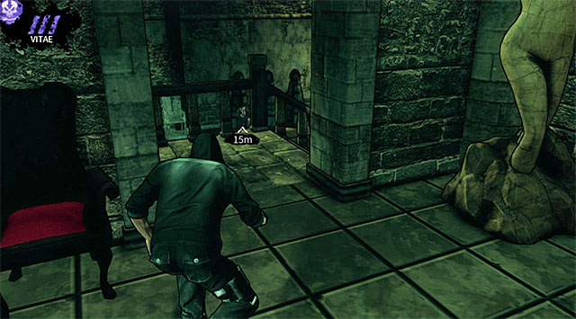 Your current objective is to make your way to the opposite end of the upper balconies - Harding Museum - Bloomings hideout - Chapter 1 - DARK - Game Guide and Walkthrough