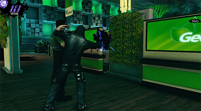 The next guard you should take interest in also wont move from his initial post - Geoforge - lobby - Chapter 2 - DARK - Game Guide and Walkthrough