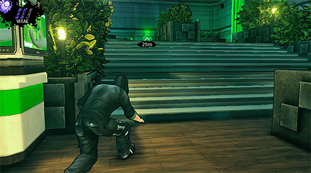 Stairs leading to the exit from the lobby - Geoforge - lobby - Chapter 2 - DARK - Game Guide and Walkthrough