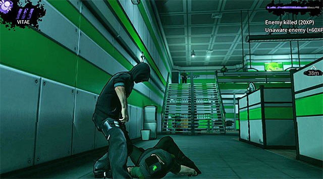 Attack on the first guard from the accounting office - Geoforge - accounting - Chapter 2 - DARK - Game Guide and Walkthrough