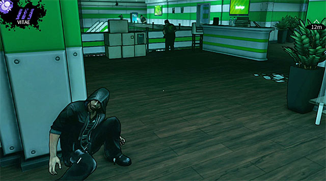 A guard stationed near the exit from the accounting office - Geoforge - accounting - Chapter 2 - DARK - Game Guide and Walkthrough