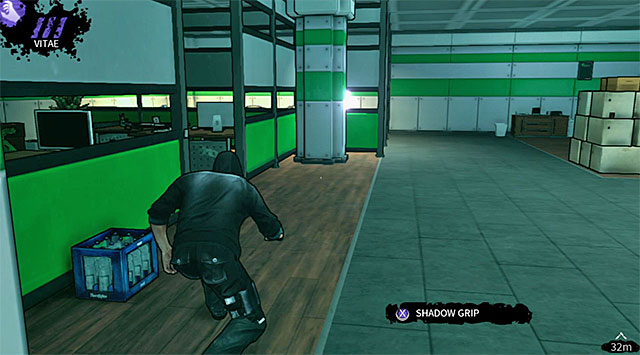 A guard busy checking the offices closer to the starting point - Geoforge - accounting (return) - Chapter 2 - DARK - Game Guide and Walkthrough