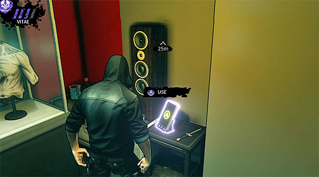 Enter the trophy room and take some time to locate a new PDA (200 experience points) (screen) - Geoforge - penthouse - Chapter 2 - DARK - Game Guide and Walkthrough