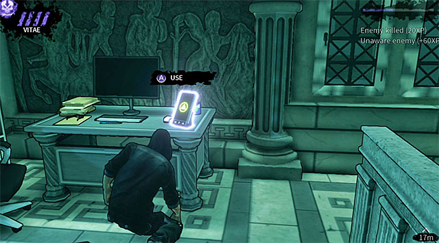 Make a stop when youre close to a new area occupied by enemy units and take cover behind the obstacle seen on screen 1 - Atlantis - main area (after releasing the gas) - Chapter 3 - DARK - Game Guide and Walkthrough