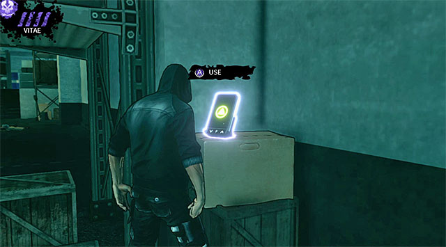 Dont leave this area too soon, because a new PDA (200 experience points) can be found here (screen above) - Atlantis - warehouse - Chapter 3 - DARK - Game Guide and Walkthrough