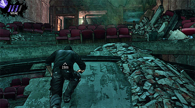 A ramp leading to the projection room - The Hole - old cinema - Chapter 4 - DARK - Game Guide and Walkthrough