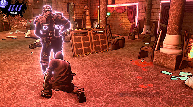 Return to the stairs and wait for the elite hunter to start facing the area where youve started - The Hole - ruined club - Chapter 4 - DARK - Game Guide and Walkthrough