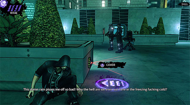 Guards standing close to an active generator - Cryogenic - plaza - Chapter 5 - DARK - Game Guide and Walkthrough