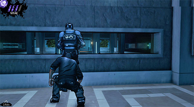 First guard on the upper floor - Cryogenic - atrium - Chapter 5 - DARK - Game Guide and Walkthrough