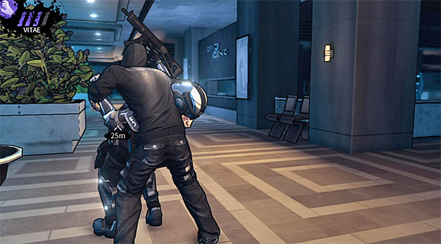 A hunter from the right corridor - Cryogenic - atrium - Chapter 5 - DARK - Game Guide and Walkthrough