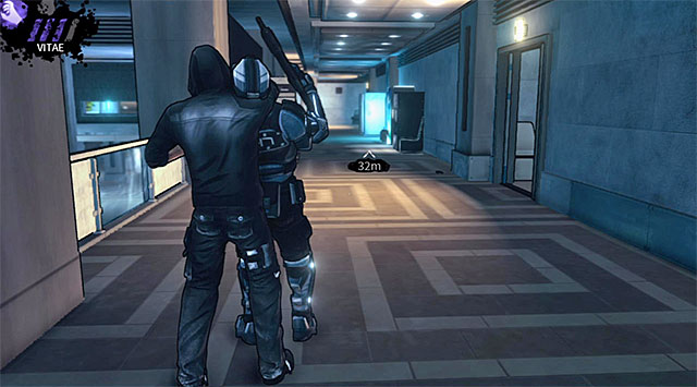 A hunter from the left corridor - Cryogenic - atrium - Chapter 5 - DARK - Game Guide and Walkthrough