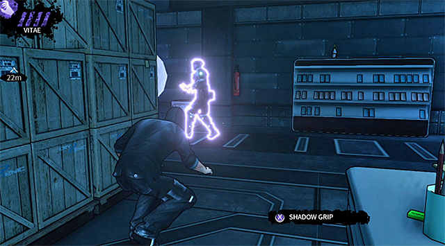 An armored hunter patrolling the corridor near the generator - Cryogenic - laboratory - Chapter 5 - DARK - Game Guide and Walkthrough