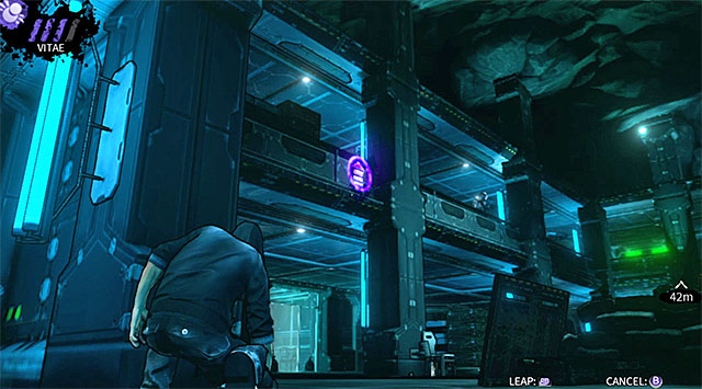 Teleportation towards one of the balustrades - M17 Base - rescuing Tom - Chapter 6 - DARK - Game Guide and Walkthrough