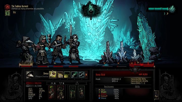 Starting team - Crusader, Highwayman, Vestal and Plague Doctor - performs equally well during The Endless Harvest. - Darkest Dungeon The Color of Madness: Selection of Party Members - Darkest Dungeon: Farmstead - Darkest Dungeon Game Guide & Walkthrough