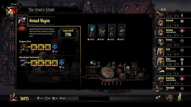 Nomad Wagon upgrade tree - Darkest Dungeon: Nomad Wagon - Darkest Dungeon: Town - Darkest Dungeon Game Guide & Walkthrough