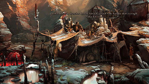 Talk to Nuri selecting all subjects and you will learn why orcs are here - In the Camp of the Zholochai! - The Dark Eye - Chains of Satinav - Game Guide and Walkthrough