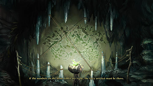There is a plan of the cave inside the niche - The Fairy Scholar - The Dark Eye - Chains of Satinav - Game Guide and Walkthrough