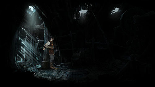 There is a damaged cupboard next to the wall - New Prospects, New Old Enemies - The Dark Eye - Chains of Satinav - Game Guide and Walkthrough