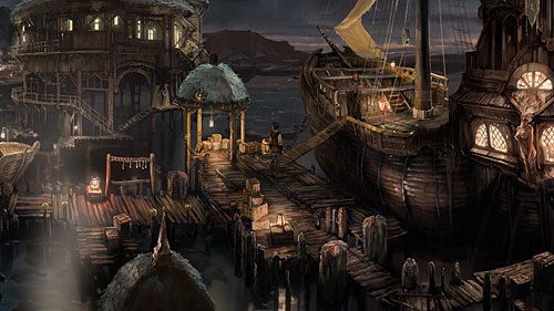 Exit the bathhouse and talk to Jarre - The Prism - The Dark Eye - Chains of Satinav - Game Guide and Walkthrough