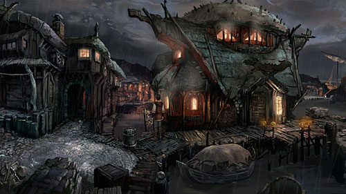 After conversation with Harm look around the cabin, but do not take anything - just go outside and head to the bathhouse - The Prism - The Dark Eye - Chains of Satinav - Game Guide and Walkthrough