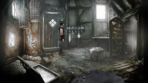 Next to the door youll find hooks - The Dream Chambers - The Dark Eye - Chains of Satinav - Game Guide and Walkthrough