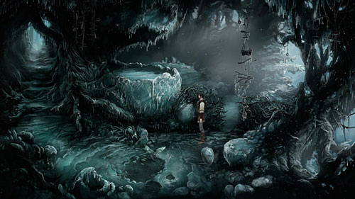 Use the knife to cut the path among thorny hedge - Back Home - The Dark Eye - Chains of Satinav - Game Guide and Walkthrough