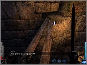 Go up through this boards. - Dead Man's Trail #1 - Chapter 3: Dead Man's Trail - Dark Messiah of Might and Magic - Game Guide and Walkthrough