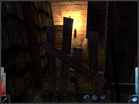 One kick can destroy the boards. - Dead Man's Trail #3 - Chapter 3: Dead Man's Trail - Dark Messiah of Might and Magic - Game Guide and Walkthrough