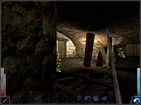 Go through the door on the left side of entree. - Dead Man's Trail #4 - Chapter 3: Dead Man's Trail - Dark Messiah of Might and Magic - Game Guide and Walkthrough