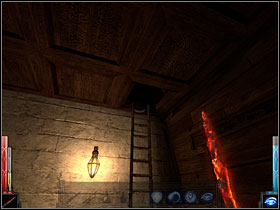 Climb up ladder to attic. - City of Flame #2 - Chapter 9: City of Flame - Dark Messiah of Might and Magic - Game Guide and Walkthrough