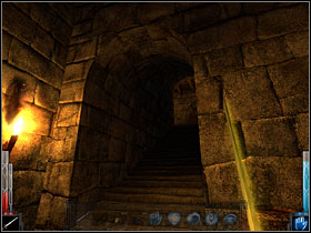 Go upstairs. - City of Flame #3 - Chapter 9: City of Flame - Dark Messiah of Might and Magic - Game Guide and Walkthrough