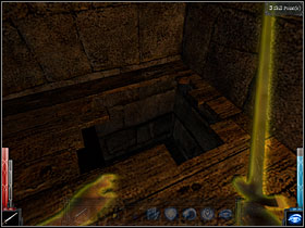 Quickly jump into the hole and... - City of Flame #3 - Chapter 9: City of Flame - Dark Messiah of Might and Magic - Game Guide and Walkthrough