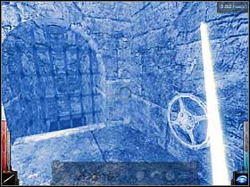 On the right side of figure is lever, which opens the gate. - City of Flame #3 - Chapter 9: City of Flame - Dark Messiah of Might and Magic - Game Guide and Walkthrough