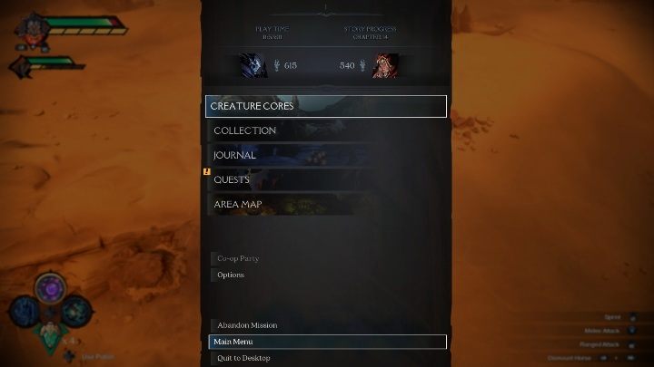 In order to see side missions that can be carried out and completed in the game, you need to enter the menu and select the quests option - Side quests and additional missions in Darksiders Genesis - Basics - Darksiders Genesis Guide