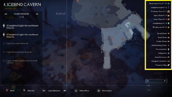 The map legend is on the right - What does the maps look like in Darksiders Genesis? - The map and the game world - Darksiders Genesis Guide