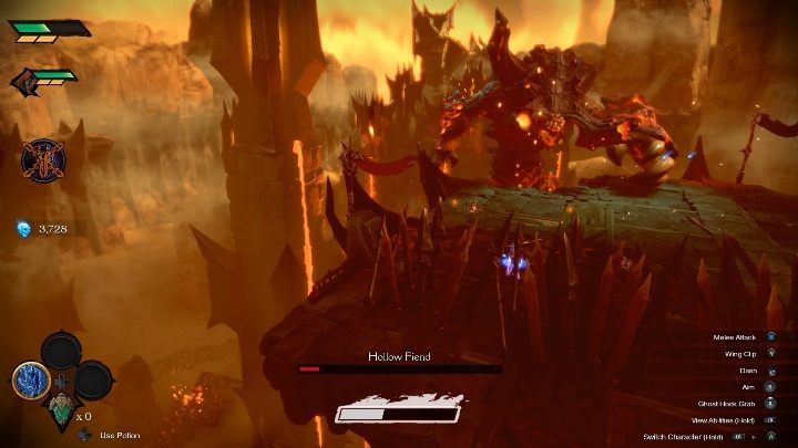 Regular enemies will appear, too - Hollow Fiend - Chapter 1 | Boss in Darksiders Genesis - Bosses and mini-bosses - Darksiders Genesis Guide