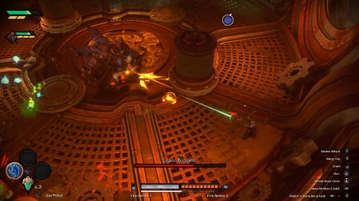 Legion Boltspitter fights from a distance which means that Strife will be your best choice - Legion Boltspitter - Chapter 3 | Boss in Darksiders Genesis - Bosses and mini-bosses - Darksiders Genesis Guide