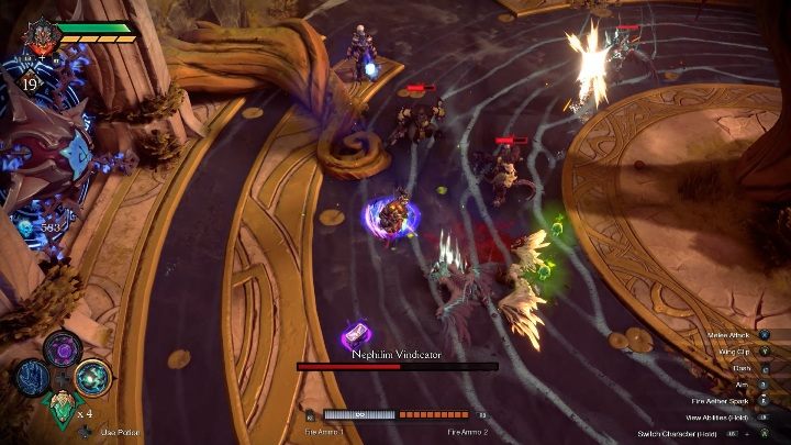 Killing the boss eliminates all enemy allies - Nephilim Vindicator - chapter 11 | Boss in Darksiders Genesis - Bosses and mini-bosses - Darksiders Genesis Guide