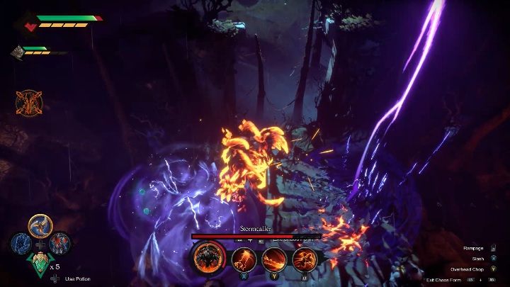Stormcaller can cause lightning that is easy to avoid - Stormcaller - chapter 12 | Boss in Darksiders Genesis - Bosses and mini-bosses - Darksiders Genesis Guide